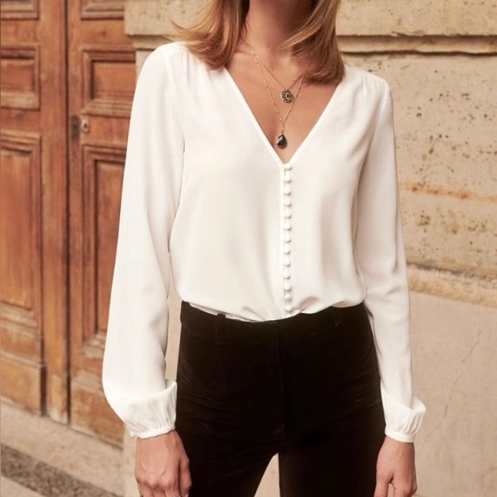 Sezane Heloise Top Blouse